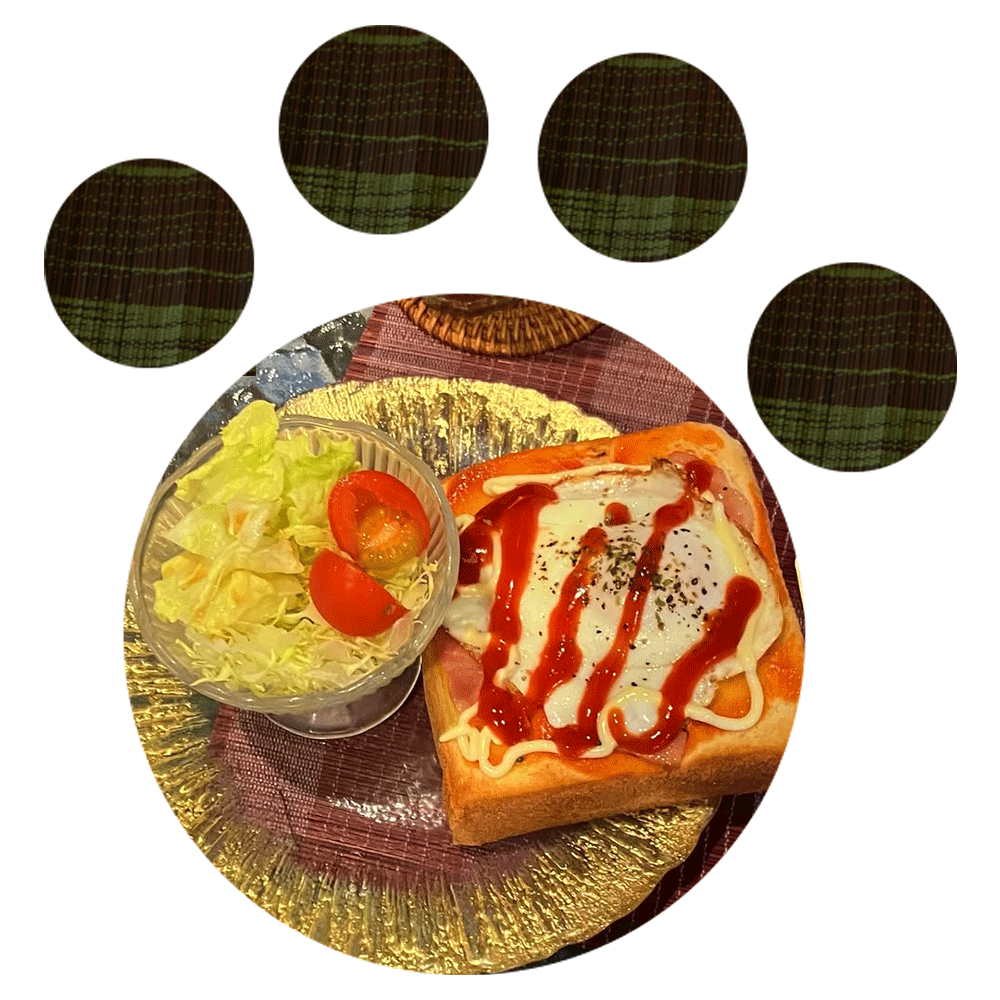 ベーコンエッグトースト