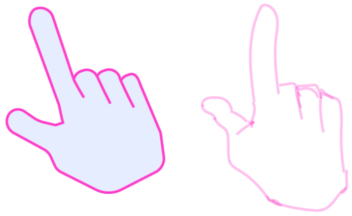 指アイコン過程